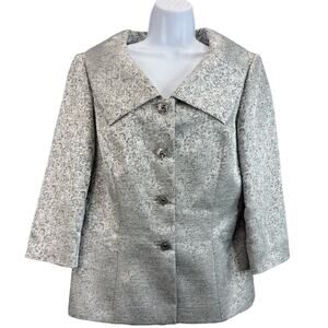 John Meyer Women's Blouse Size 10 Pointed Wide Collar